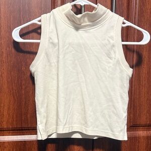 Old Navy Cream Mock Neck Tank Top